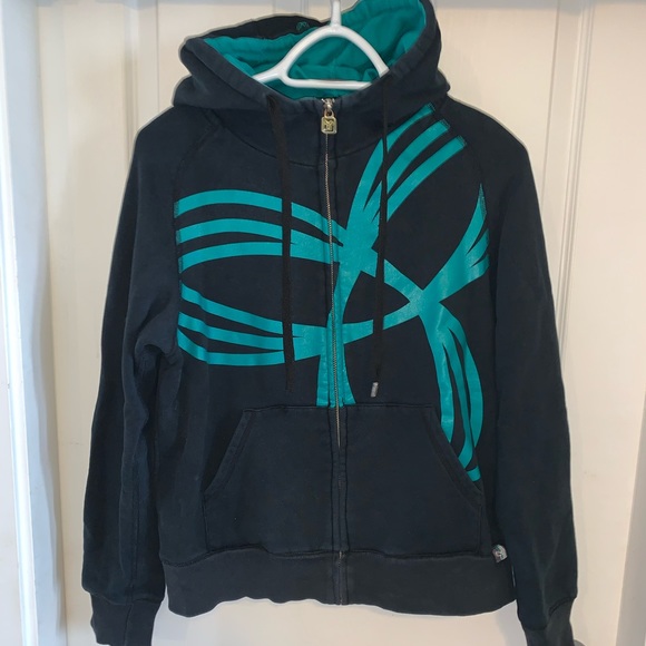 TNA Tops - TNA hoodie dark teal emblem on black